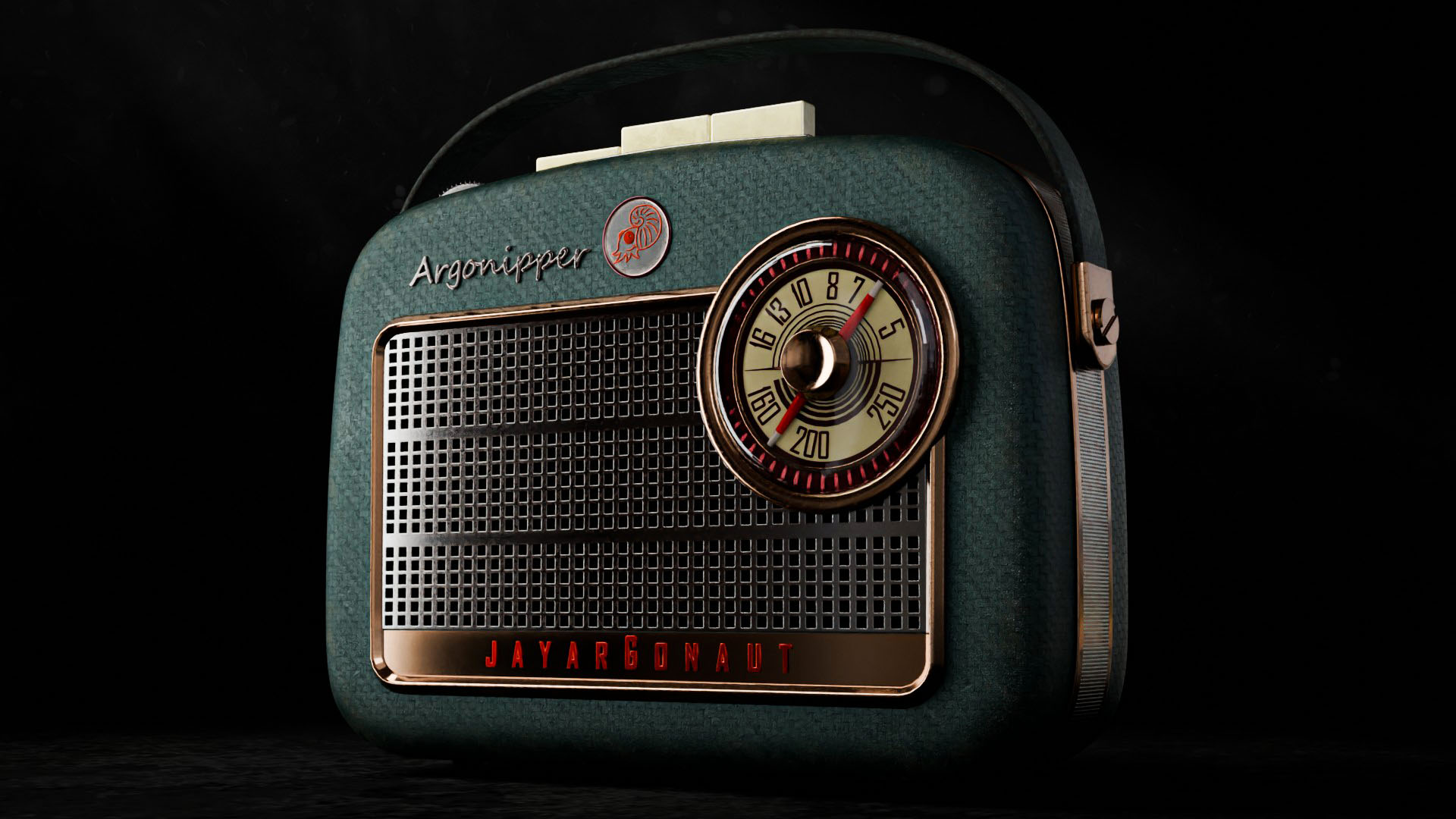 The Jayargonaut Argonipper vintage radio. Designed, conceived, and modelled by Jay at www.jayargonaut.com
