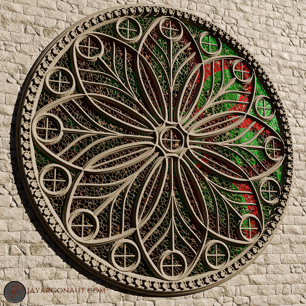 The Cosmos Flower Window by www.jayargonaut.com. Based on the 8 petal Cosmos Flower. Fully designed, modelled, and rendered by Jay at www.jayargonaut.com