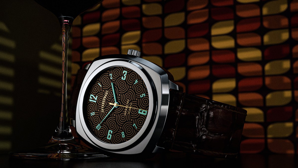 A retro 70s styled concept watch with geometric tiled dial. Designed & rendered by Jason Garth Edwards at www.jayargonaut.com